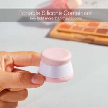 INSFIT Travel Containers for Toiletries, TSA Approved Silicone Cream Jars, Travel Size Containers wi...