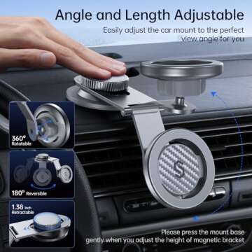 MagSafe Car Holder - Durable Kevlar Magnetic Phone Mount