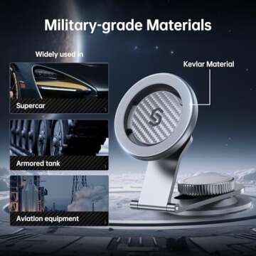 MagSafe Car Holder - Durable Kevlar Magnetic Phone Mount