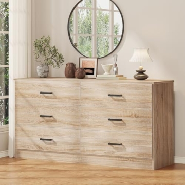 Bigbiglife Modern 6 Drawer Dresser - Elegant & Functional Storage Solution