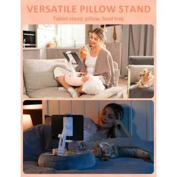 Ergonomic Tablet Stand & Ereader Pillow with Page Turner