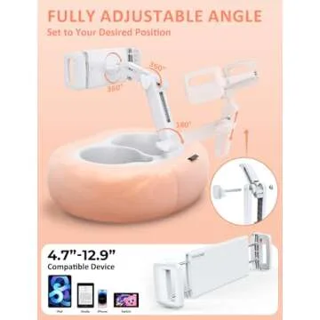 Ergonomic Tablet Stand & Ereader Pillow with Page Turner