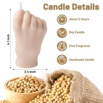 6sisc Mini Foot Scented Candle Inverted Feet Shape Candles Creative Gift Home Aesthetic Decor Pine F...