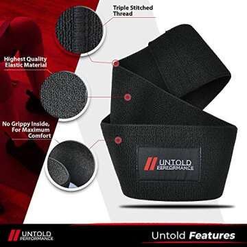Untold Performance Heavy Resistance Bands - Hip Bands for Working Out, Premium Exercise Bands Resist...