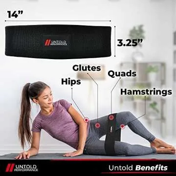 Untold Performance Heavy Resistance Bands - Hip Bands for Working Out, Premium Exercise Bands Resistance, Durable Resistance Bands for Strength, Flexibility & Glute Workouts (Black - Heavy, 1)