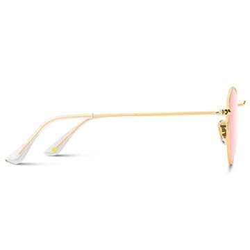 WearMe Pro - Reflective Lens Round Trendy Sunglasses