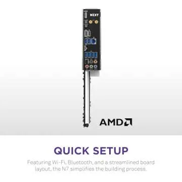NZXT N7 B650E - AMD B650 Chipset - Supports AMD Ryzen 9000 8000 & 7000 Series CPUs (Socket AM5) - ATX Gaming Motherboard - Integrated Rear I/O Shield - DDR5 - Wi-Fi 6E - White