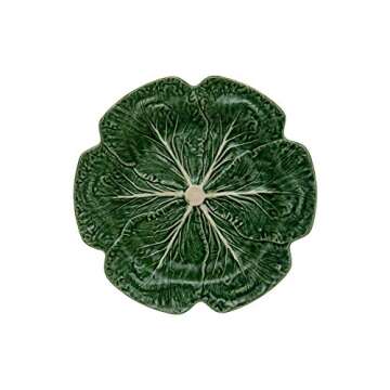 Elegant Bordallo Pinheiro Green-Cabbage Charger Plates