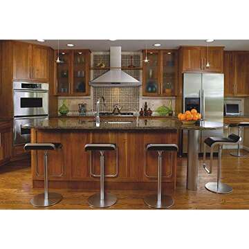 Winflo 30 In. Convertible Stainless Steel Wall Mount Range Hood with Aluminum Mesh Filters, Charcoal Filters and Touch Sensor Control