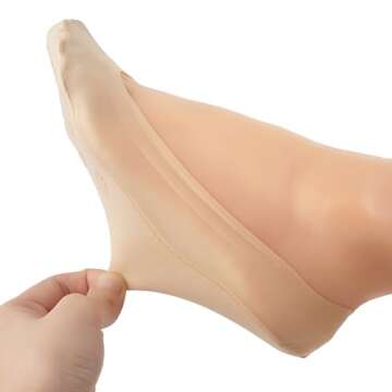 WISVOOO No Show Socks – Invisible Non-Slip Thin Liner Socks
