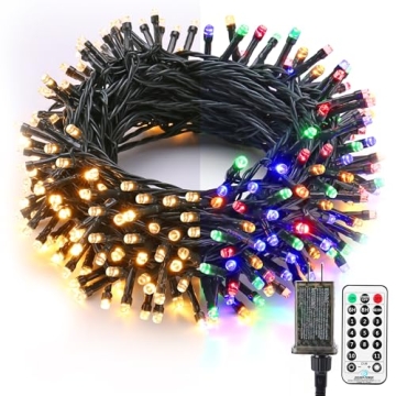 Brizled Christmas Lights, 65.67ft 200 LED Color Changing Tree Lights 11-Function Warm White & Multic...