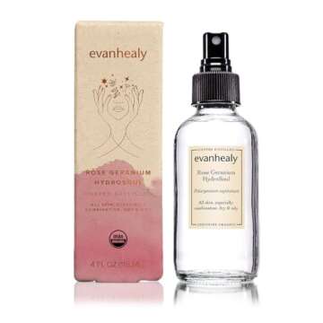evanhealy Rose Geranium HydroSoul | Copper Distilled Hydrosol | Gentle, Astringent Organic Facial To...