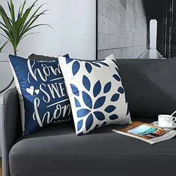 Throw Pillow Covers 18x18 Inch, Pillow Covers 18x18,Squar Pillow Covers Set of 4 Boho Modern Farmhouse Neutral Decorative Pillowcases Linen Cushion Case for Couch, Bed, Home Decor