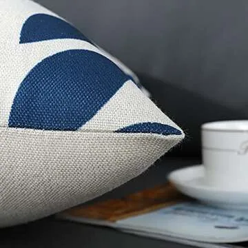 Throw Pillow Covers 18x18 Inch, Pillow Covers 18x18,Squar Pillow Covers Set of 4 Boho Modern Farmhouse Neutral Decorative Pillowcases Linen Cushion Case for Couch, Bed, Home Decor