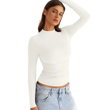 EasyGala Womens Mock Neck Long Sleeve Tops for Every Occasion