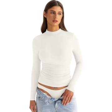 EasyGala Womens Mock Neck Long Sleeve Tops for Every Occasion