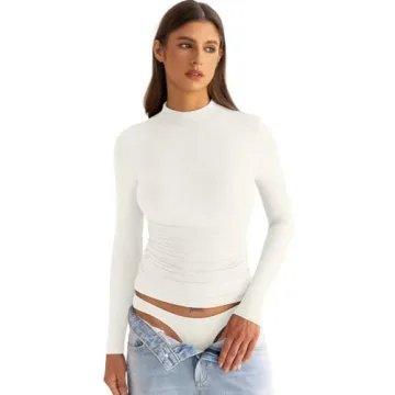 EasyGala Womens Mock Neck Long Sleeve Tops for Every Occasion