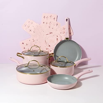 Paris Hilton Epic Nonstick Pots and Pans Set for Stylish Cooking