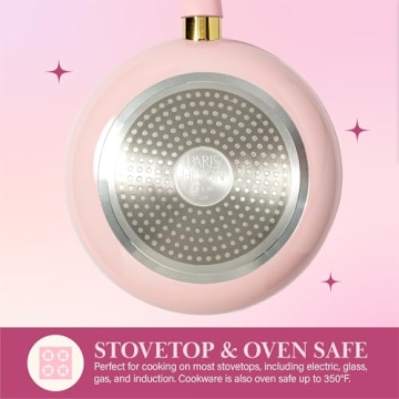 Paris Hilton Epic Nonstick Pots and Pans Set for Stylish Cooking