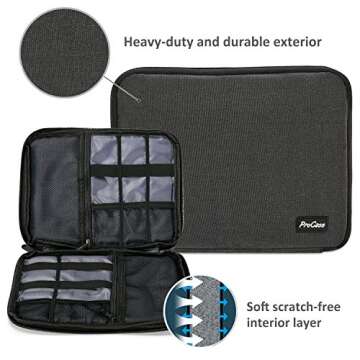 ProCase Electronics Travel Gadget Organizer Tech Bag, Handy Gear Accessories Storage Carrying Bag Po...