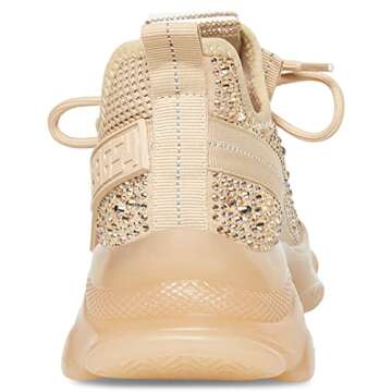 Steve Madden Women's Maxima Sneaker, Blush Multi, 10