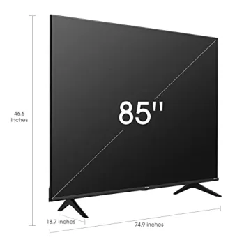 Hisense 85-Inch Class A7H Series 4K UHD Google Smart TV (85A7H) - Voice Remote, HDR10, Chromecast Built-in, Game Mode, Sports Mode, DTS Virtual: X, Black