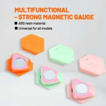 Magnetic Seam Guide for Sewing Machine，2025 Upgraded Multi-Purpose Magnetic Guide for Sewing Machine, Multifunctional Polygonal Hemmer Guide with Scale, 2 Pcs