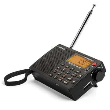 C. Crane CC Skywave 2 AM, FM, Shortwave, NOAA Weather + Alert, VHF Aviation Band, Small Battery-Operated Portable Travel Radio with Clock and Alarm