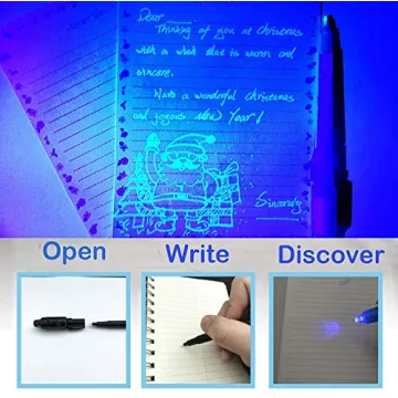 SCStyle 28Pcs Invisible Ink Pens with UV Light for Secret Messages
