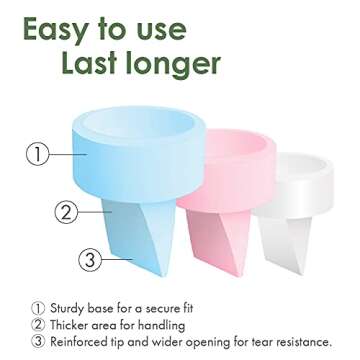 Maymom Pump Part Compatible with Spectra/Ameda Luna Pumps, Syngery Gold; Incl Wide Mouth Flange 19 mm Valve; Not Original Spectra Flange; Replaces Spectra S1 S2, Plus Shield, Pump Parts, Accessories