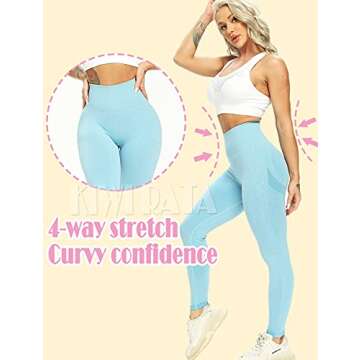 KIWI RATA High Waist Butt Lift Seamless Leggings for Women Peach Booty Workout Gym Active Pants Tights