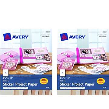 Avery 03383 Ink Jet Sticker Project Paper - Perfect for Creative Projects