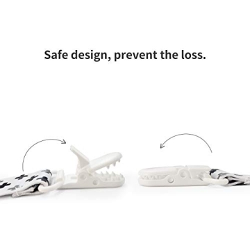 PandaEar Baby Pacifier Clips Universal Holder 4 Pack