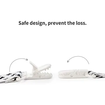 PandaEar Baby Pacifier Clips Universal Holder 4 Pack