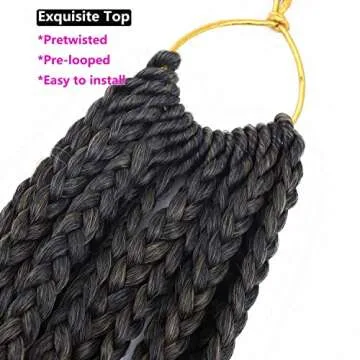 7 Packs Crochet Box Braids 20 Inch Extensions T27#