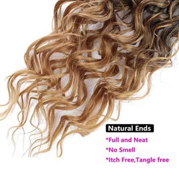 7 Packs Crochet Box Braids with Curly Ends 20 inch Box Braid Crochet Hair Extension 3X Bohemian Braiding Hair T27#