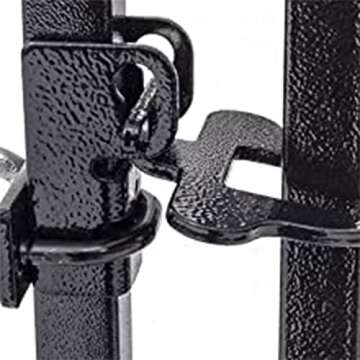 Lucky Dog Outdoor Steel Frame Kennel Enclosure w/ Black Canopy, Uptown Series, 8'x4'x6'