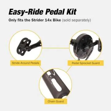Strider 14x Easy-Ride Pedal Kit for Kids 4-7 Easy Install