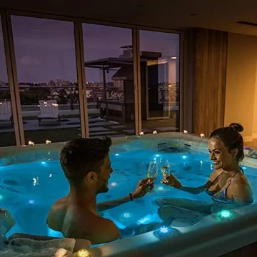 Qoolife Submersible LED Lights Waterproof Remote Control