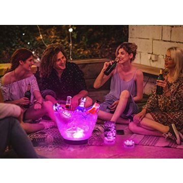 Qoolife Submersible LED Lights Waterproof Remote Control