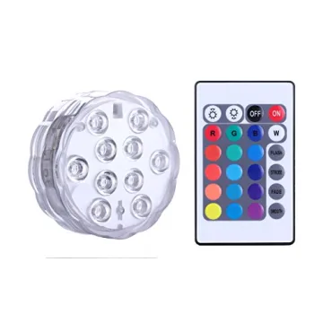 Qoolife Submersible LED Lights Waterproof Remote Control