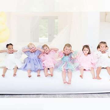 Large White Bounce House, 15x14x10ft Outdoor Indoor Bouncy Castle for Kids Party Wedding Family, Lar...