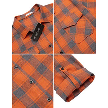 IN'VOLAND Plus Size Flannel Plaid Shirt for Women