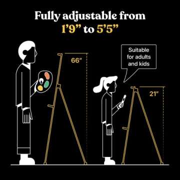 Lightweight Portable Easel Stand for Art Displays