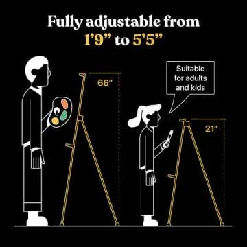 Lightweight Portable Easel Stand for Art Displays