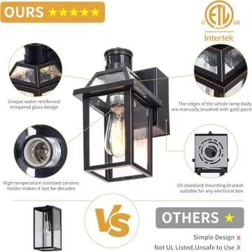 Versatile Porch Lights with GFCI Outlet for Outdoor Safety