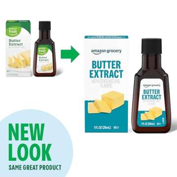 Amazon Grocery, Butter Extract, 1 Fl Oz (Previously Amazon Fresh, Packaging May Vary)