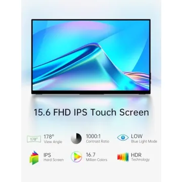 CAPERAVE 15.6'' Touchscreen Portable Monitor