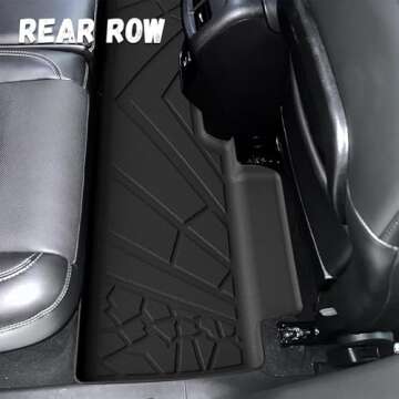 PARTZER Floor Mats Fit for 2018-2024 GMC Terrain/Chevy Equinox (Not fit EV Models) Custom Fit TPE All Weather Front & 2nd &Trunk Mat Full Set Floor Liners