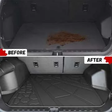 PARTZER Floor Mats Fit for 2018-2024 GMC Terrain/Chevy Equinox (Not fit EV Models) Custom Fit TPE All Weather Front & 2nd &Trunk Mat Full Set Floor Liners